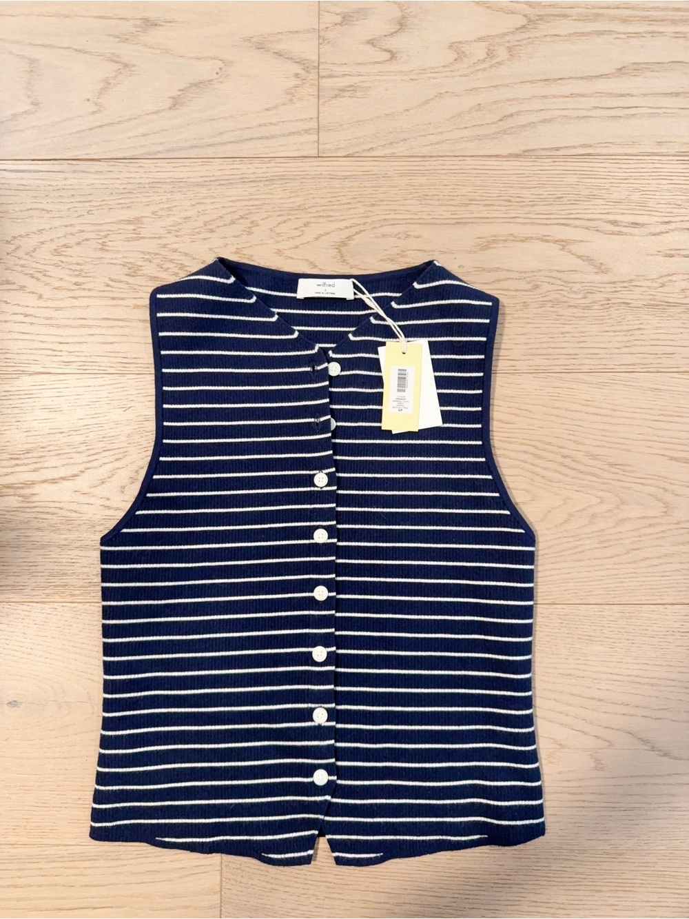 NWT 131609 Aritzia Wilfred croquet admiral light birch S